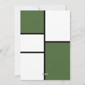 Groen 4 Foto Collage Modern Prettig Kerstfeest Feestdagenkaart (Achterkant)