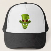 Groen 4 Leaf Shamrock Skull en Green Pet (Voorkant)