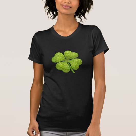 Groen 4 Leaf Shamrock T-shirt (Voorkant)