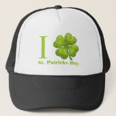 Groen 4 Leaf Shamrock Trucker Pet (Voorkant)