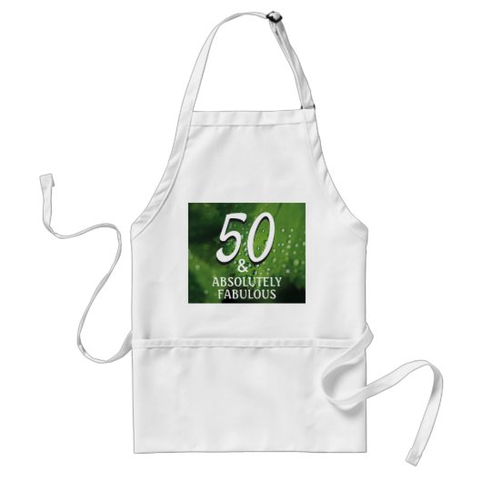 Groen 50 | Absoluut Fabulair Birthday Schort (Voorkant)