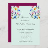 Groen 50 jarig huwelijksfeest kaart (Voorkant / Achterkant)