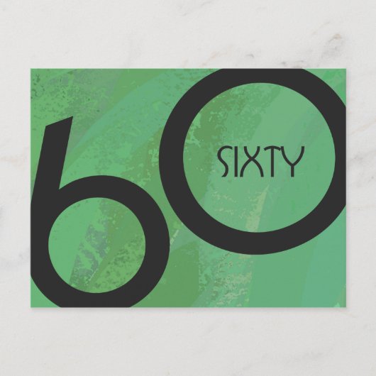 Groen 60 decennium briefkaart (Voorkant)
