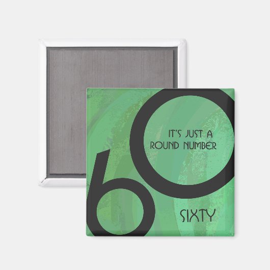 Groen 60 decennium magneet (Voorkant / Achterkant)