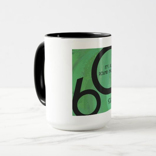 Groen 60 decennium mok (Voorkant links)