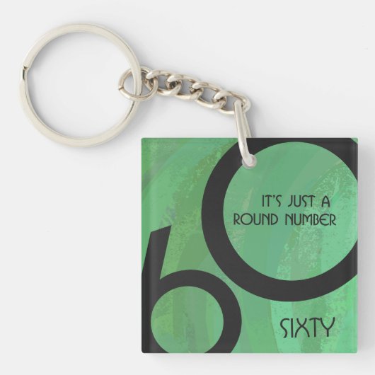 Groen 60 decennium sleutelhanger (Voorkant)