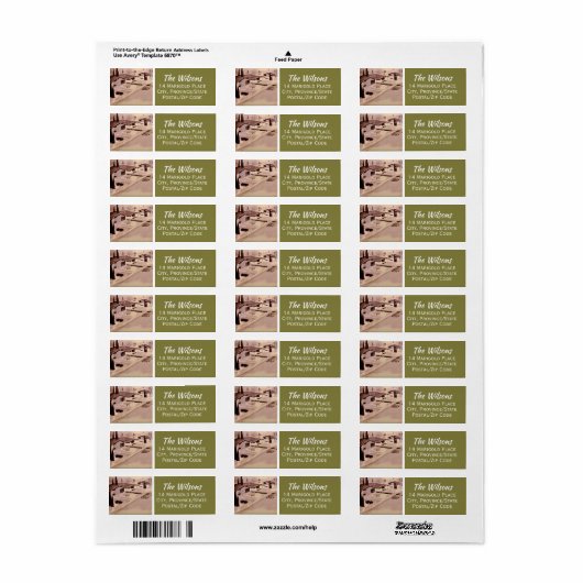  groen 60s het Moderne Etiket van het Adres van de (Full Sheet)