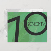 Groen 70 decennium briefkaart (Voorkant / Achterkant)