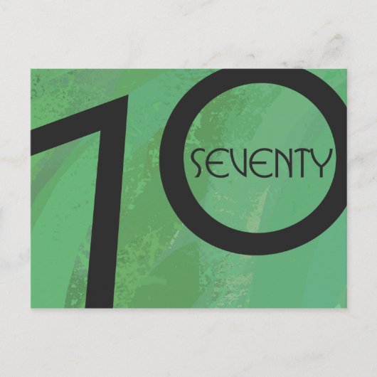 Groen 70 decennium briefkaart (Voorkant)