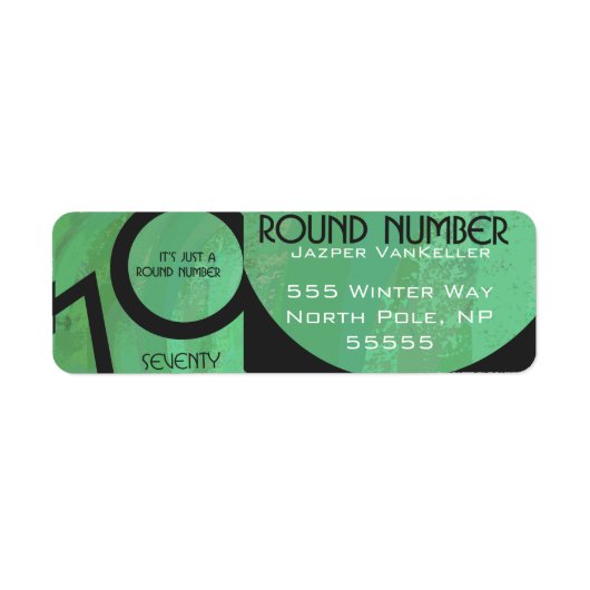 Groen 70 decennium etiket (Voorkant)