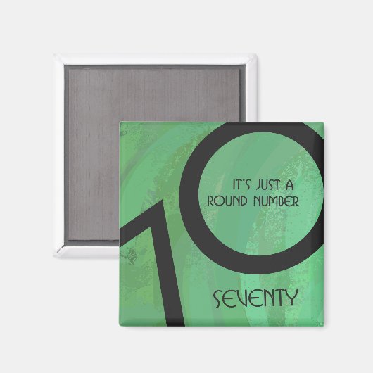 Groen 70 decennium magneet (Voorkant / Achterkant)