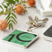 Groen 70 decennium sleutelhanger (Zijkant)