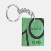 Groen 70 decennium sleutelhanger (Voorkant Links)