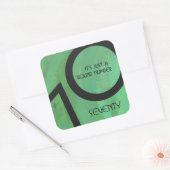 Groen 70 decennium vierkante sticker (Envelop)