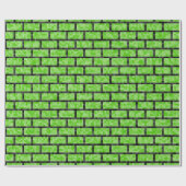 Groen 8-bits videogame-bellantpatroon cadeaupapier (Vlak)