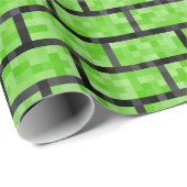Groen 8-bits videogame-bellantpatroon cadeaupapier (Rol Hoek)