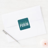 Groen A Freilichen Purim Vierkante Sticker (Envelop)