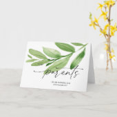 Groen aan mijn ouders op mijn trouwdag Kaart (Gele Bloem)