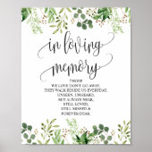 Groen Aandenkenbord 'In Liefdevolle Herinnering' Poster (Voorkant)