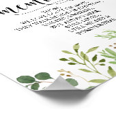 Groen Aandenkenbord 'In Loving Memory' Poster (Hoek)