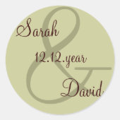 groen Aangepast monogram label (Voorkant)