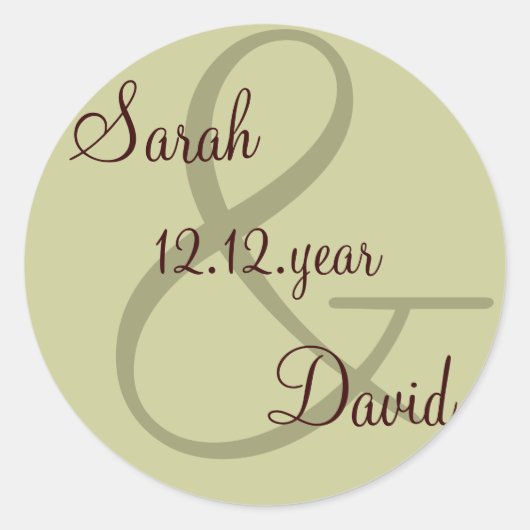 groen Aangepast monogram label (Voorkant)