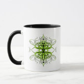 Groen Aangepast Tribal Tattoo Ontwerp Mok (Links)