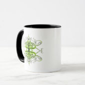 Groen Aangepast Tribal Tattoo Ontwerp Mok (Voorkant links)