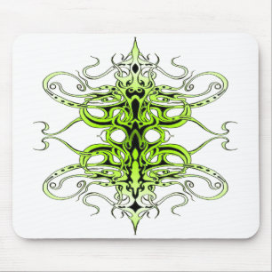 Groen Aangepast Tribal Tattoo Ontwerp Muismat