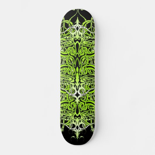Groen Aangepast Tribal Tattoo Ontwerp Persoonlijk Skateboard (Voorkant)