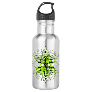 Groen Aangepast Tribal Tattoo Ontwerp Waterfles