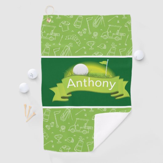 Groen aanpassen golfhanddoek (Insitu)