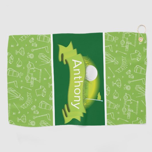 Groen aanpassen golfhanddoek (Horizontaal)