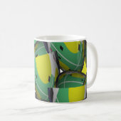 Groen Abstract 3 Koffiemok (Voorkant rechts)