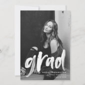 Groen | Abstract Afstuderen penseelstreken Aankondiging (Voorkant)