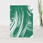 Groen | Abstract Afstuderen penseelstreken Bedankkaart (Achterkant)