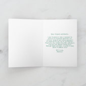 Groen | Abstract Afstuderen penseelstreken Bedankkaart (Binnen)