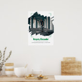 Groen Abstract Afstuderen van de Foto van de Borst Poster (Keuken)