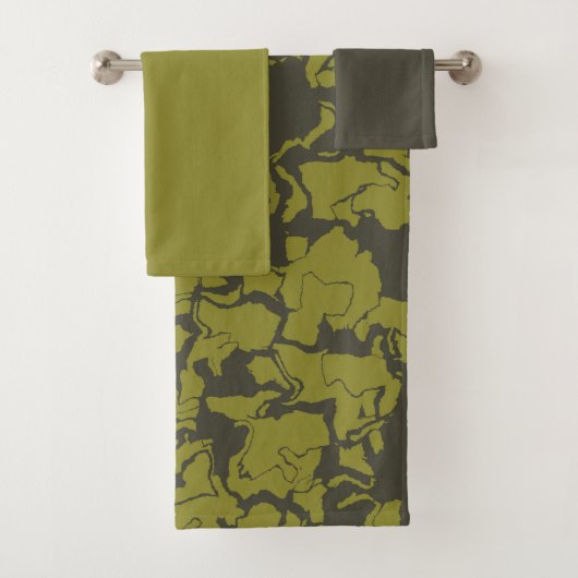 Groen abstract bad handdoek (Insitu)