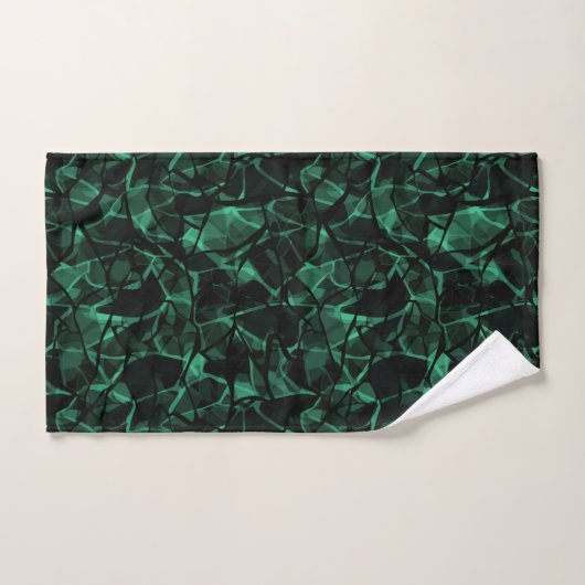 groen abstract bad handdoek (Handdoek)