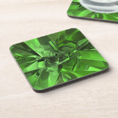 Groen Abstract Bier Onderzetter (Linkerzijde)