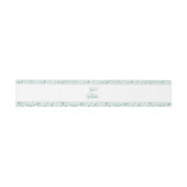 Groen Abstract Bloemen Modern Seaside Bruiloft Uitnodigingen Wikkel (Vlak)