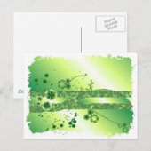 Groen abstract briefkaart (Voorkant / Achterkant)