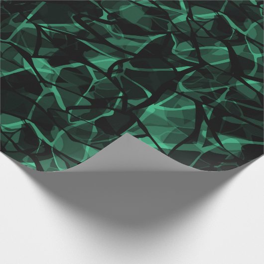 groen abstract cadeaupapier (Hoek)