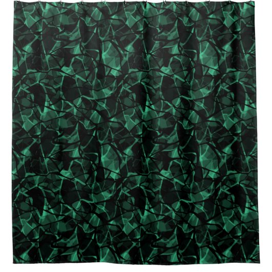 groen abstract douchegordijn (Voorkant)