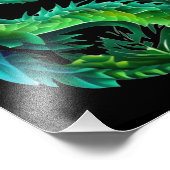 Groen Abstract Dragon Natuur ontwerp Foto Afdruk (Hoek)
