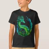 Groen Abstract Dragon Natuur ontwerp T-shirt (Voorkant)