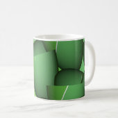 Groen Abstract Eén Koffiemok (Voorkant rechts)