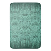 Groen Abstract Eiland Tiki Patroon Badmat (Voorkant Verticaal)