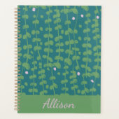 Groen Abstract Floral Vines Pattern Gepersonalisee Planner (Voorkant)